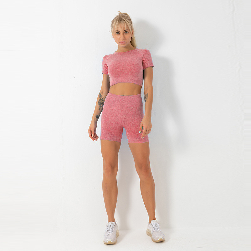2021 Αντιβακτηριακά Casual Outfits 2 κομμάτια Jogger Tops Sportswear Set And Shorts Yoga Wear Γυναίκες Λεπτόμανιο